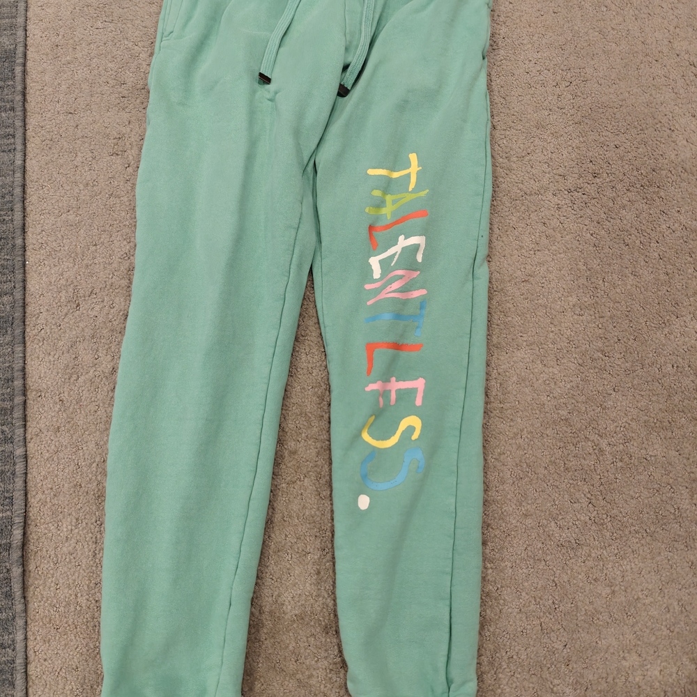 TALENTLESS Mint Joggers with Multicolor Logo